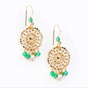 BOUCLES D OREILLES ROSACE FLOCON PIERRES ET KEISHIS