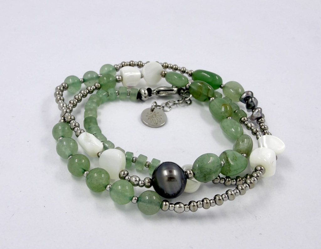 Bracelet Nico 3 tours Vert