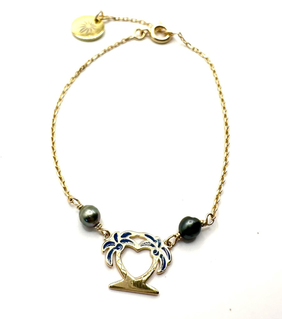 Bracelet Enfant Plaqué Or 2 Palmiers 2 Keishis