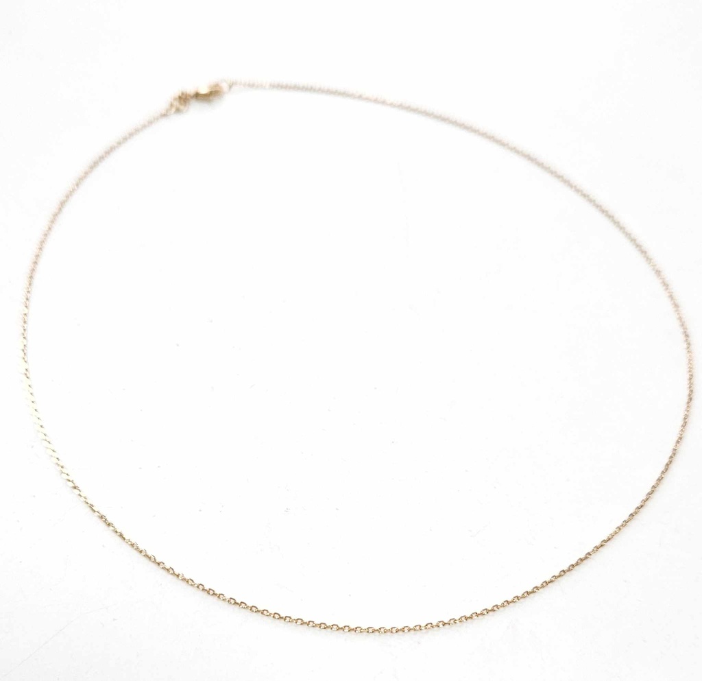 CHAINE EN PLAQUE OR 40CM/42CM