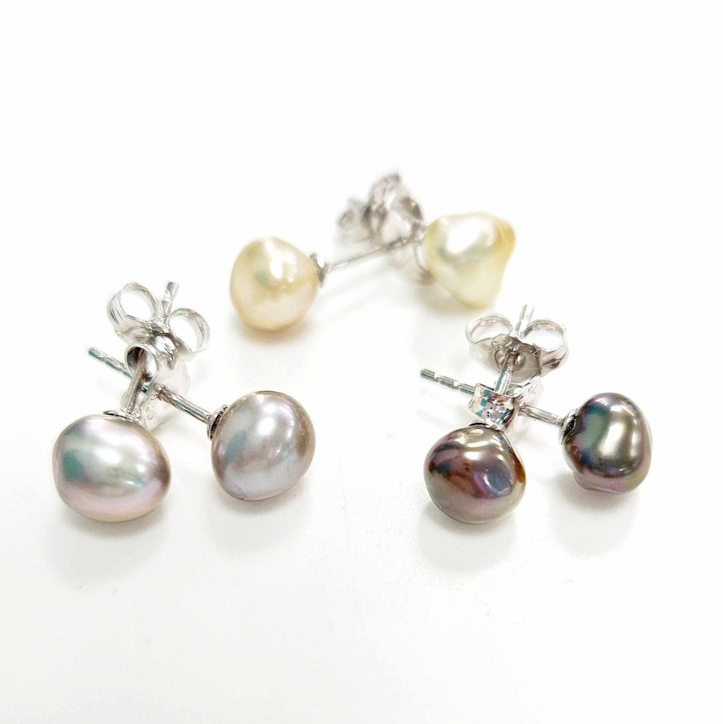 STUDS KEISHI colorés - ARGENT