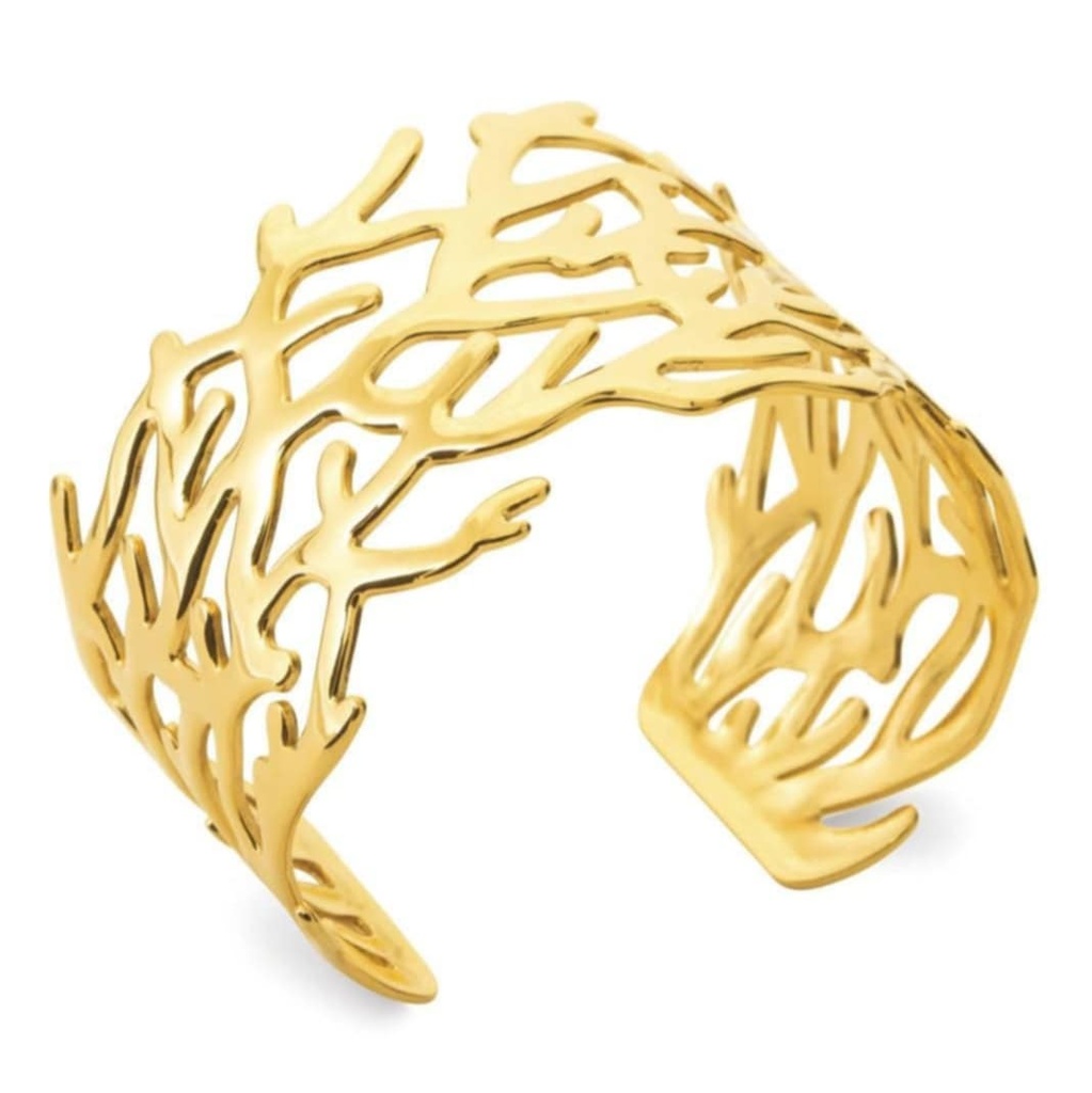 MANCHETTE CORAIL - ACIER DORE