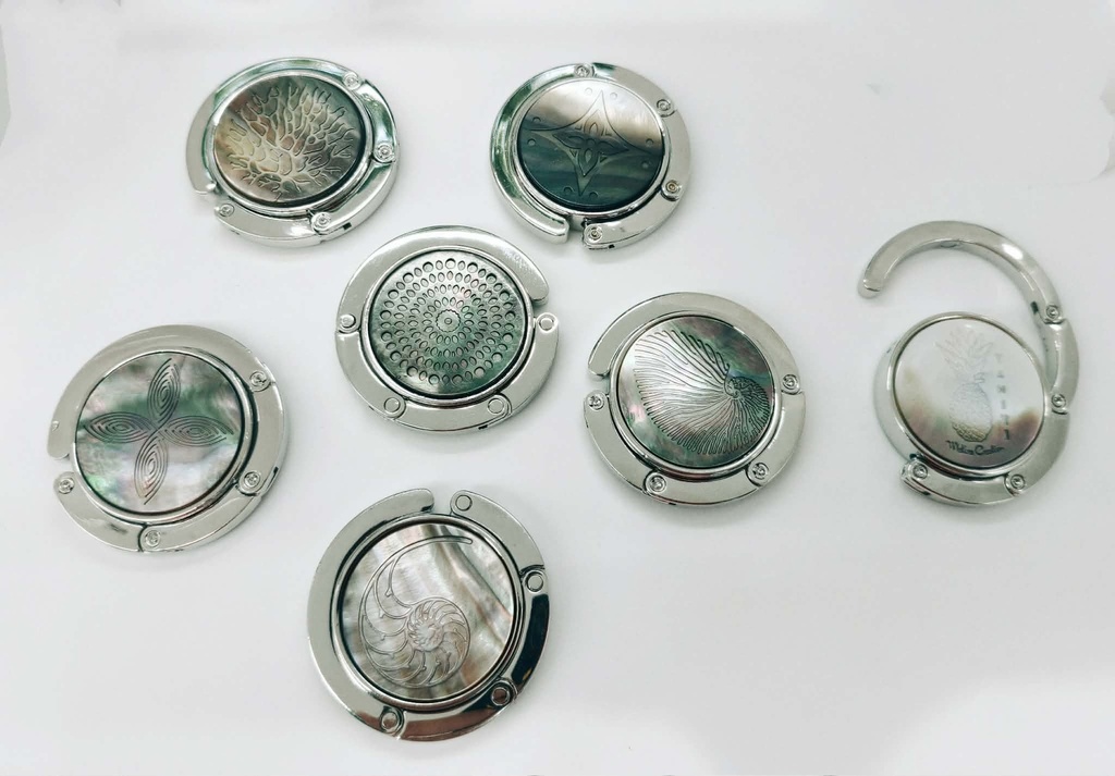 Porte sac Nacre gravée - acier