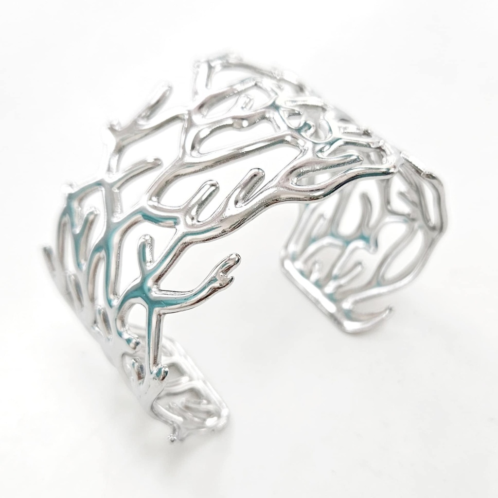 MANCHETTE CORAIL - ACIER GRIS