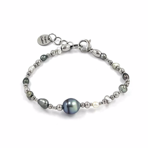 Bracelet chic Perle, keishis et billes d'acier