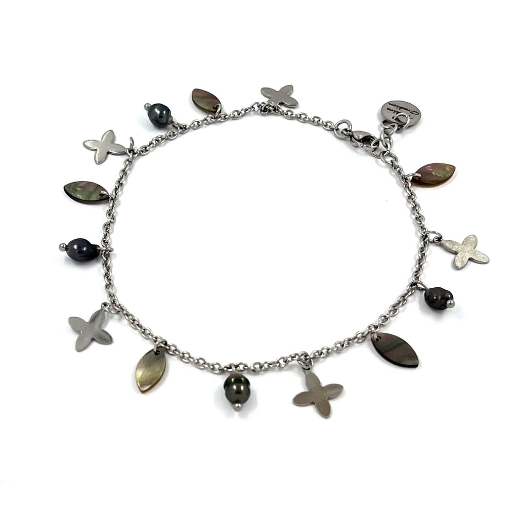 chaîne cheville  ACIER INOXYDABLE CROIX + KEISHIS