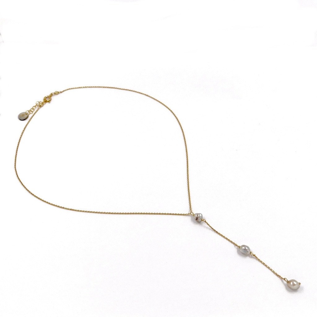 Collier plaqué or decolleté 3 keishis