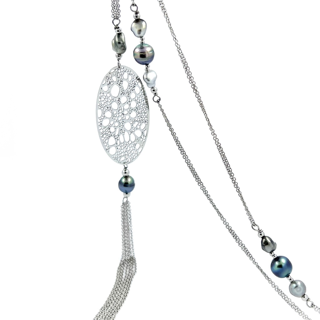 Sautoir Nature Ovale