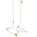 Sautoir Nathalie Sequins martelés plaqué or et keishis