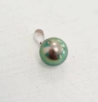 [P19ORB] Perle sur bélière or blanc