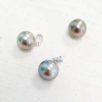 [P14ORB] PERLE SUR BELIERE OR BLANC