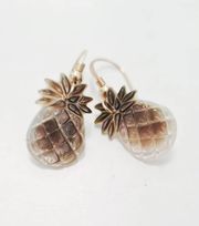 [BOGAN] Boucles d'oreilles Ananas Nacre - plaqué or