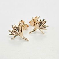[BOPARADIS] BOUCLES D'OREILLES plaqué or oiseau de paradis