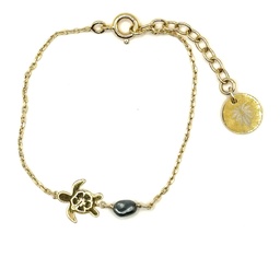 [BRENFT1K] Bracelet Enfant plaqué or Tortue + 1 keishi