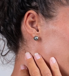 [BOVZP] BOUCLES D'OREILLES V zircon plaqué or + perle