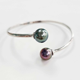 [JONCAR] JONC TOI ET MOI EN ARGENT RHODIE