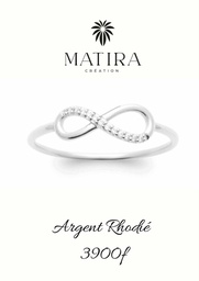 Bague argent infini zircons