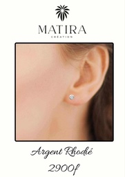 [RONDARG] Boucles d'oreilles en argent mini zircons rond