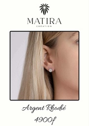 [ARGRDZ] Boucles d'oreilles en argent rond zircons